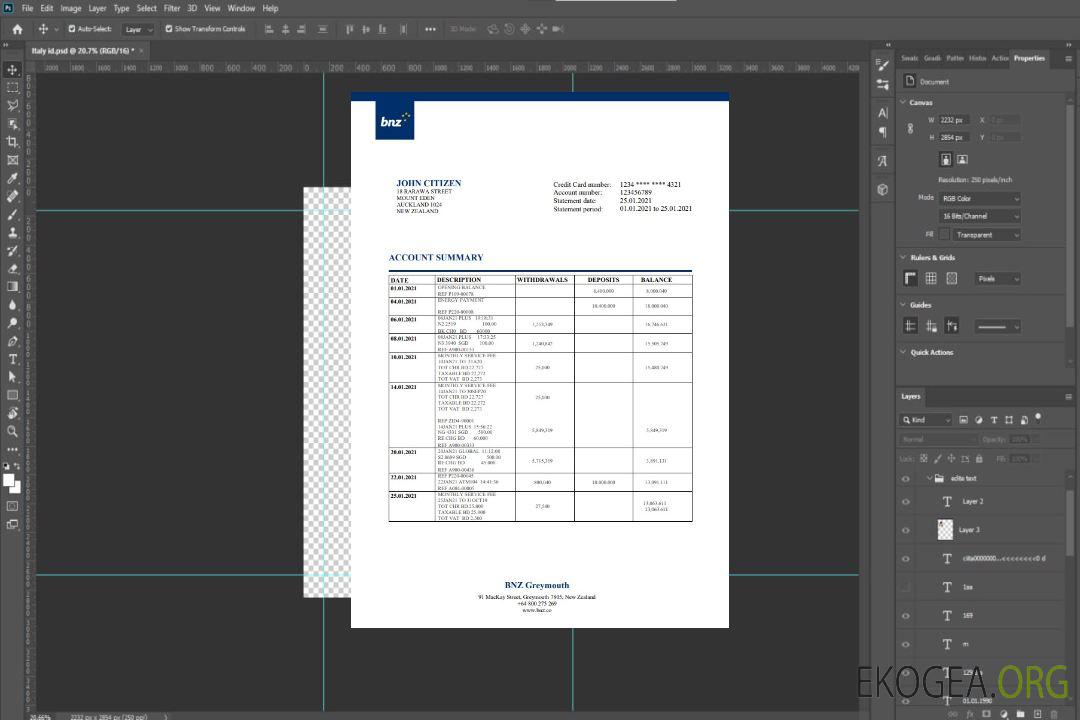 Banque néo-zélandaise BNZ Greymouth template
